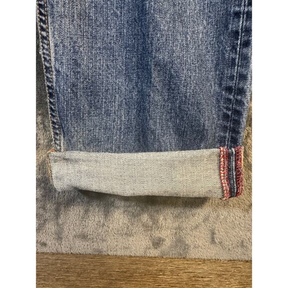 Edwin EX404 Selvedge Distressed Ripped Denim Blue Jeans Men's 36 Made In Japan - Picture 7 of 12
